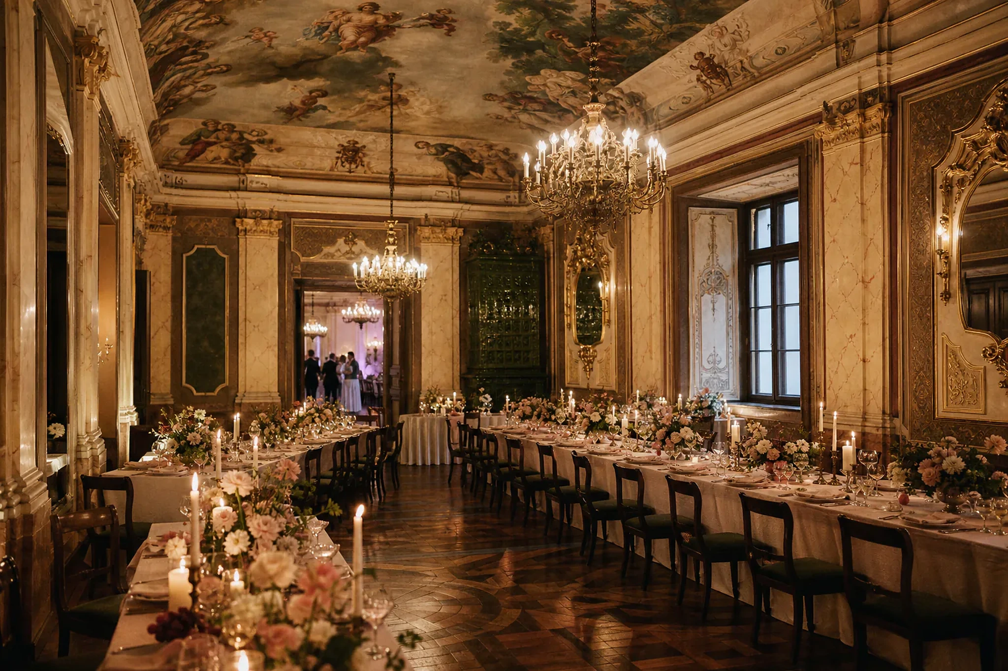 Sala przygotowana przed wejściem gości